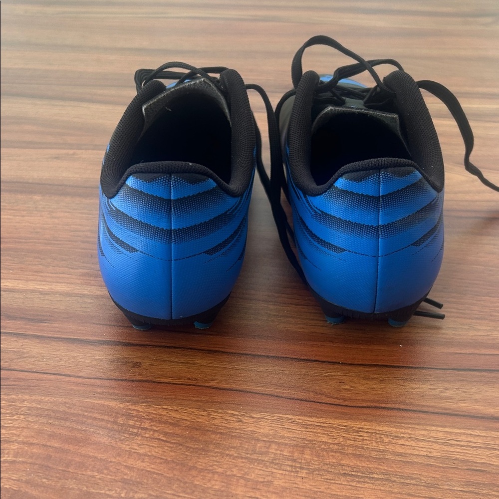 Puma Cleats Men’s Size 8.5 Black Blue Firm Ground Football Shoes - Picture 3 of 6